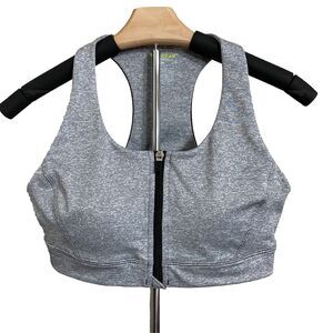 Tek Gear Workout Gear Front Zipper Closure Sports Bra